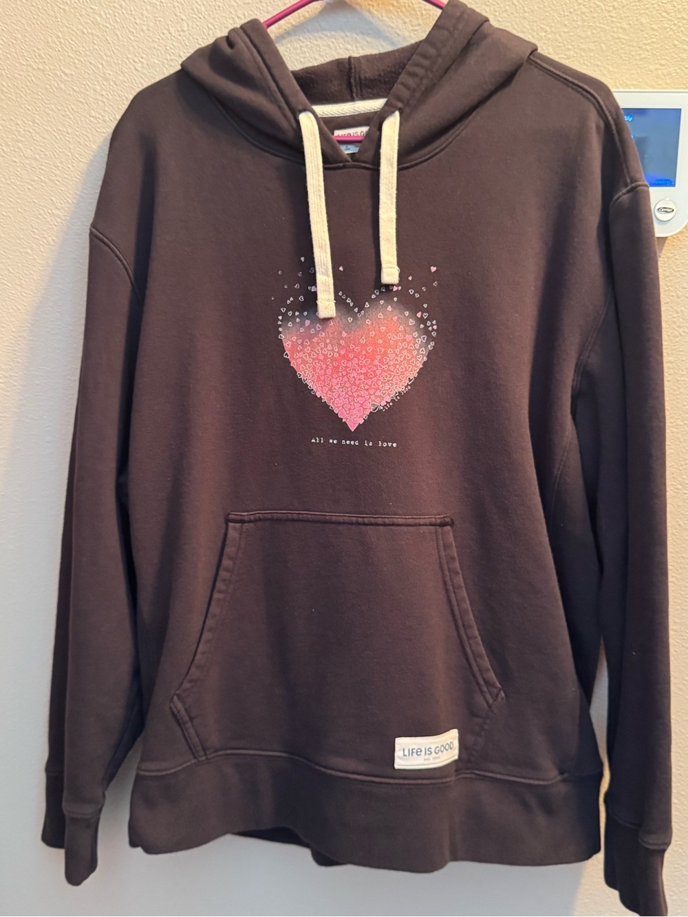 Life is Good Women's Heart Hoodie Sweatshirt
